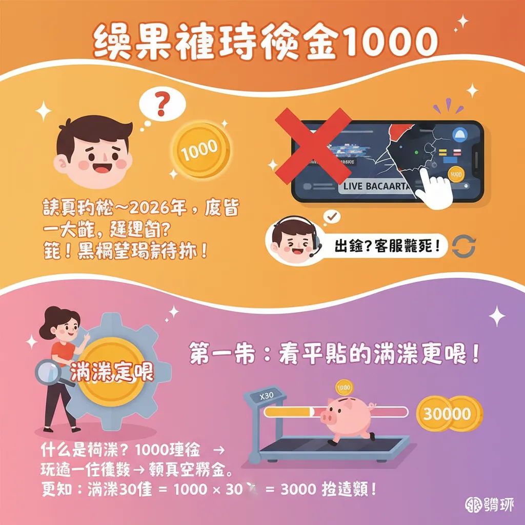 娛樂城體驗金1000領取攻略：避開黑網陷阱與流水要求